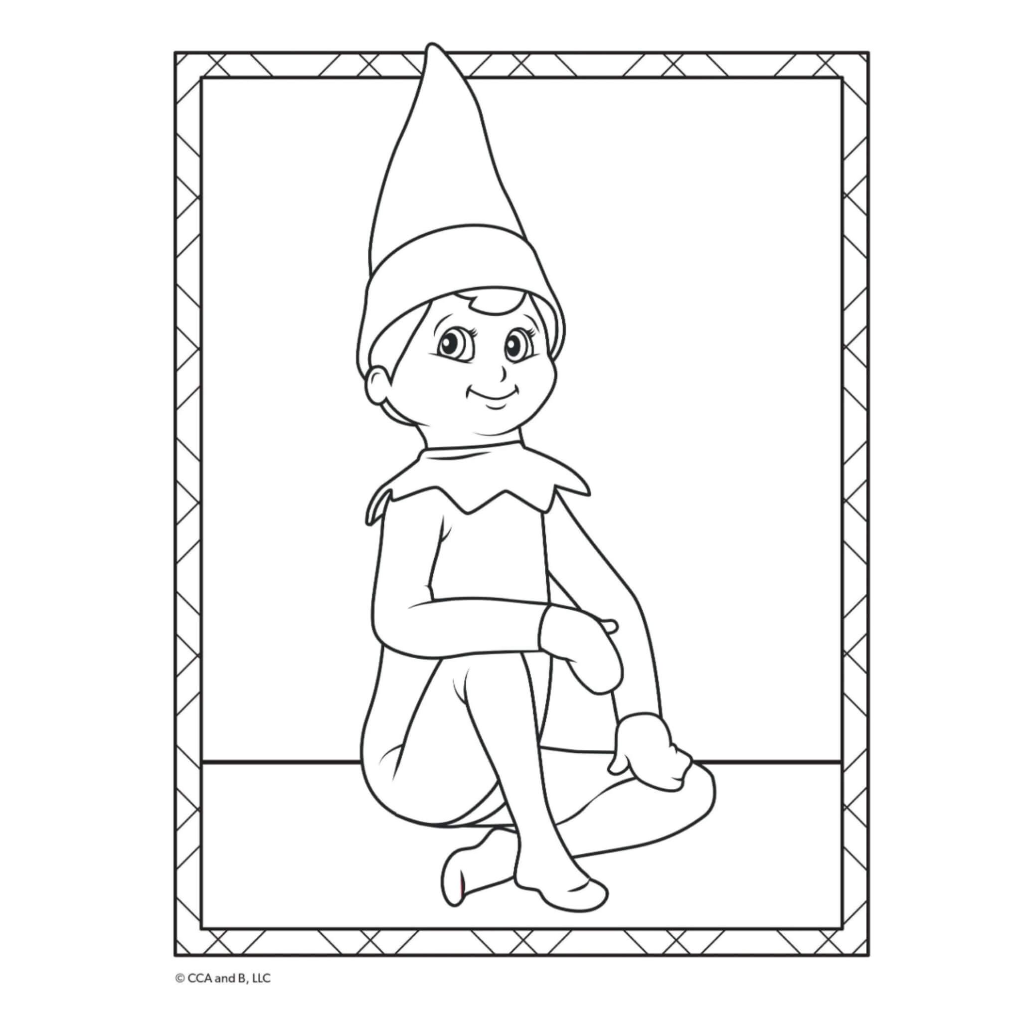Elf On The Shelf Colouring Book